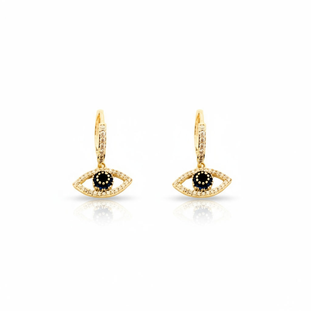 Crystal Eye Hoop Earrings