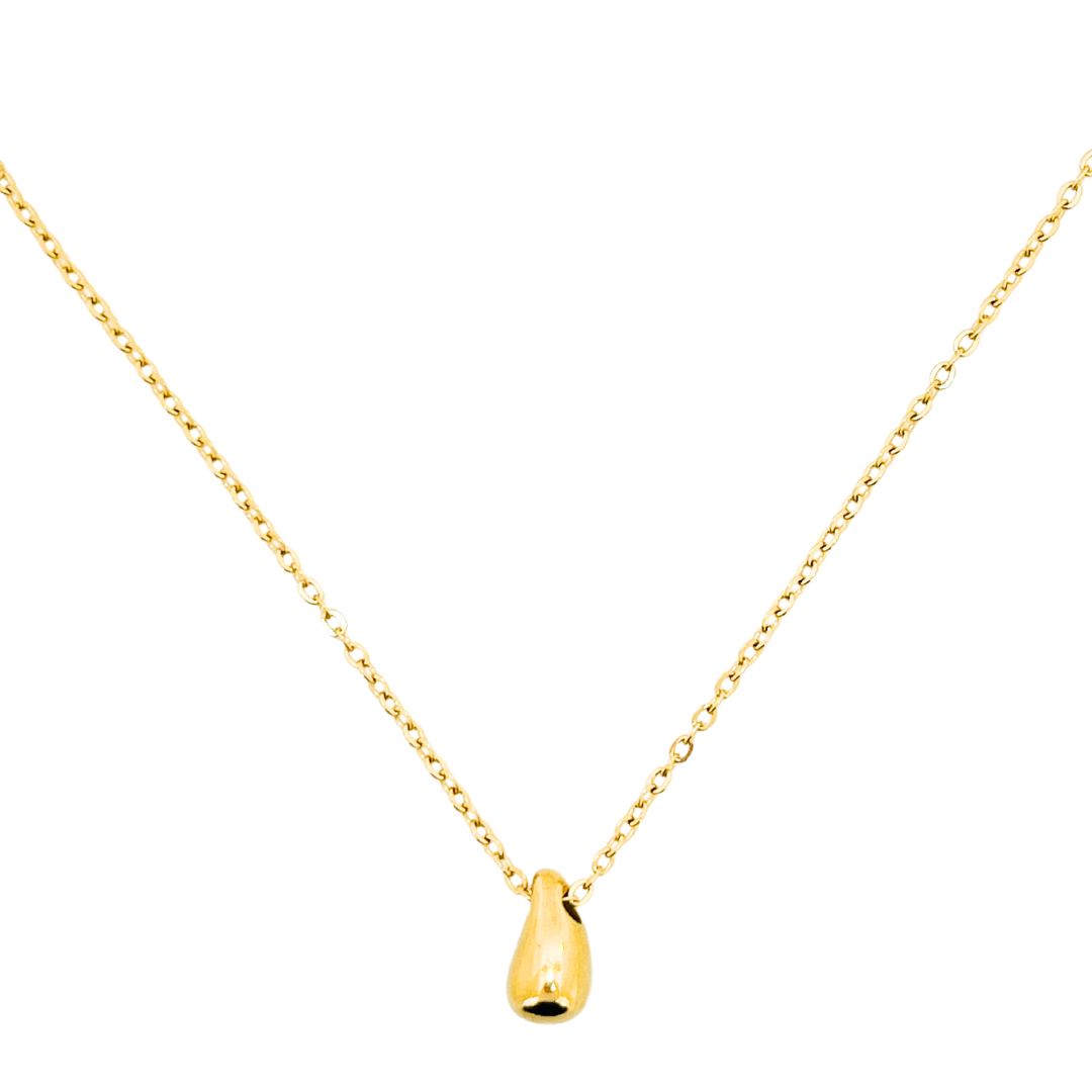 Water Drop Stainless Steel Necklace | Gold