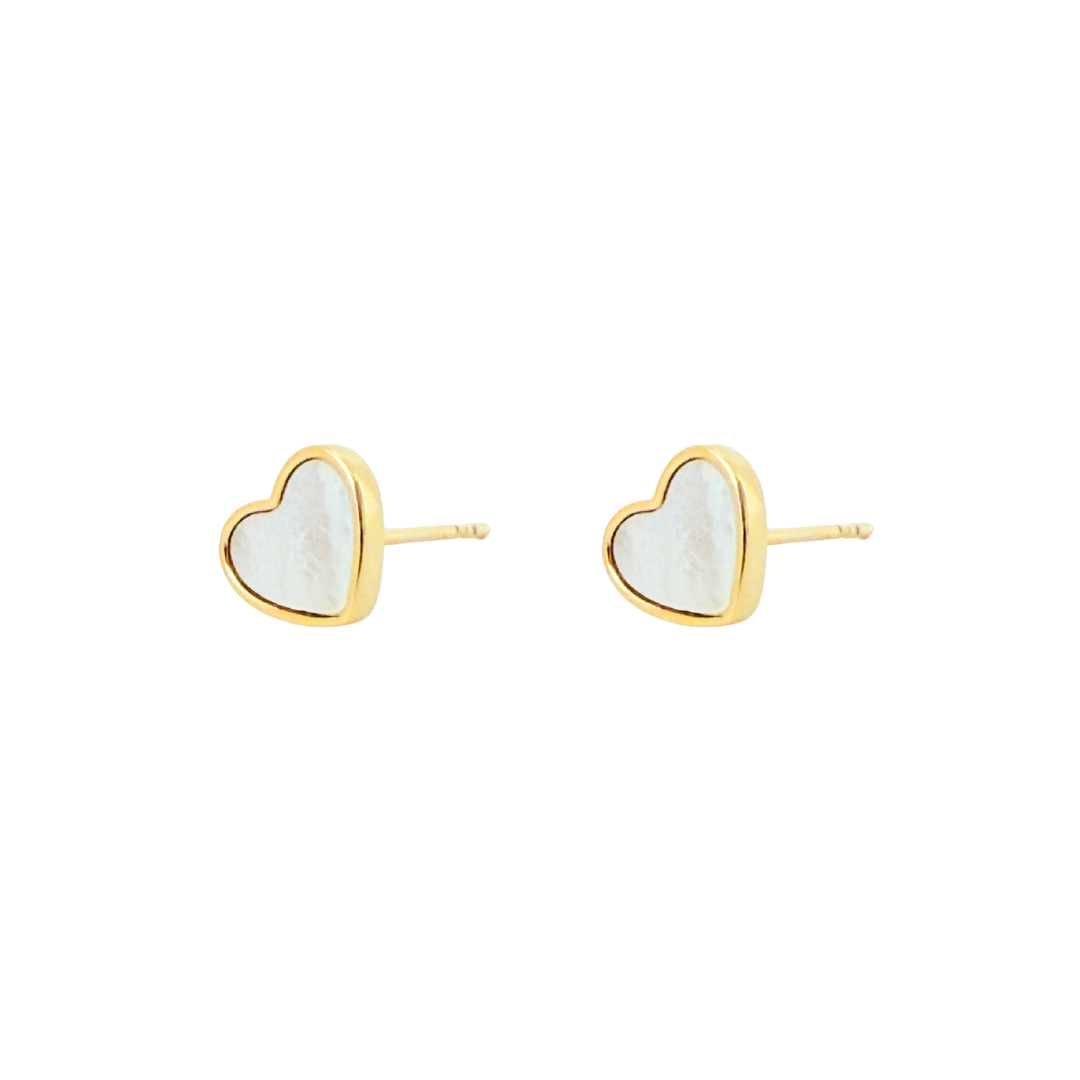 Pearl Heart Earrings
