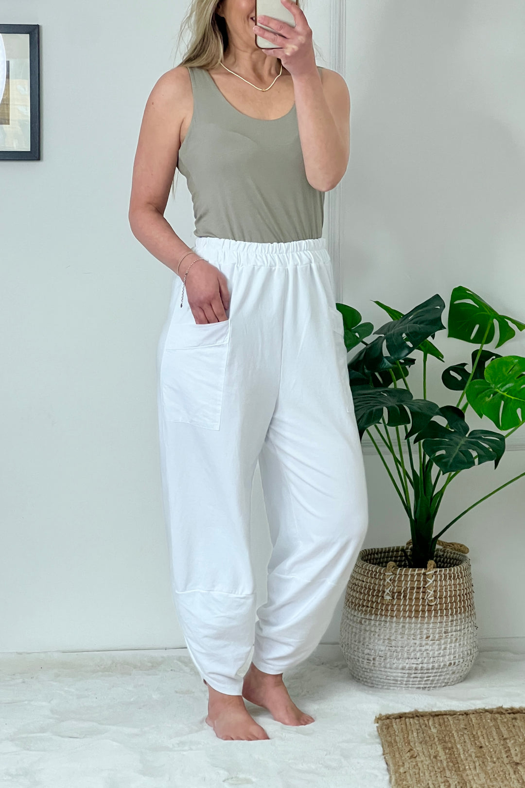 Gabriella Cotton Barrel Leg Joggers