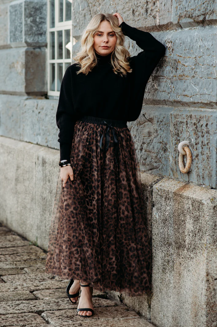 Grace Leopard Tulle Skirt
