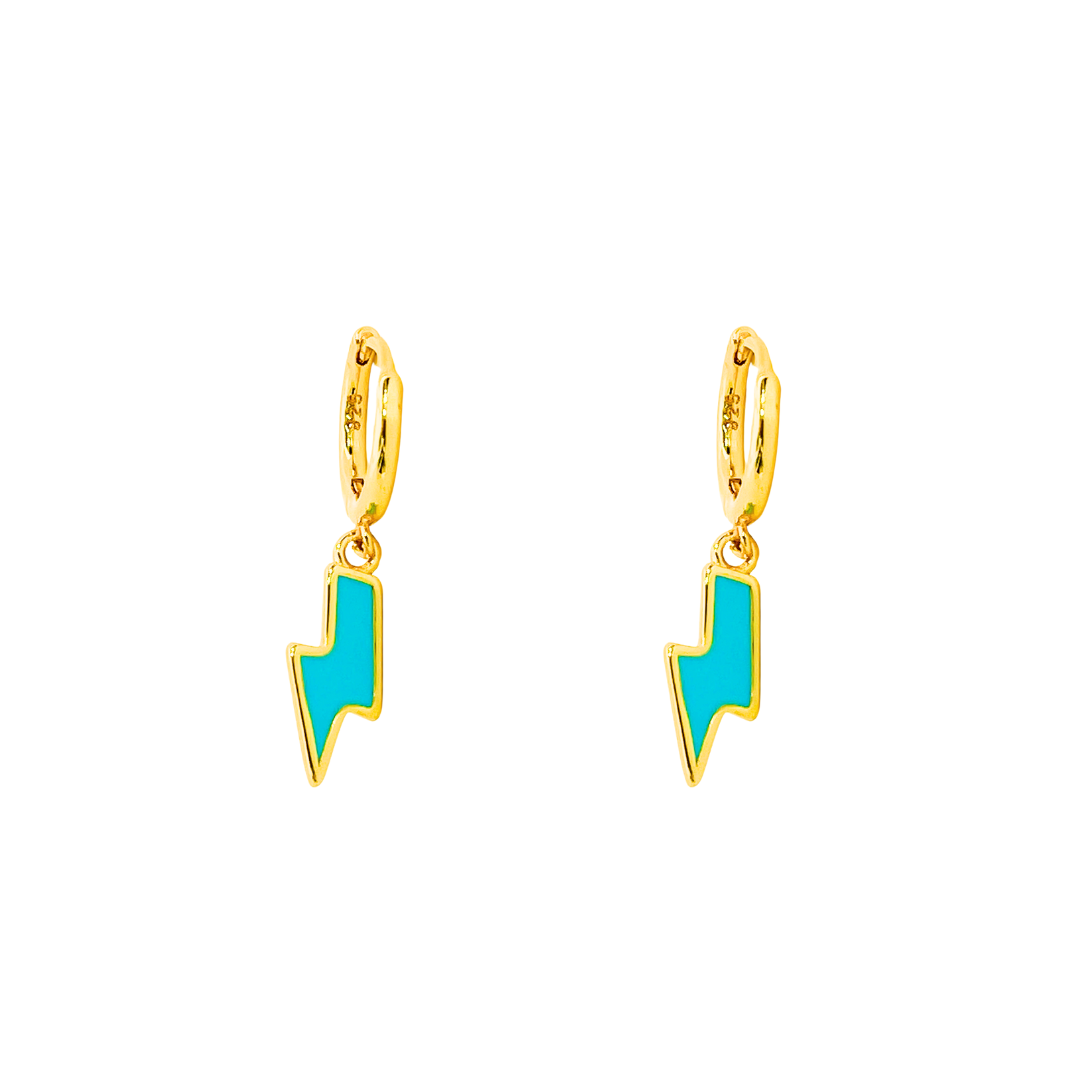 Bolt Hoops | Turquoise