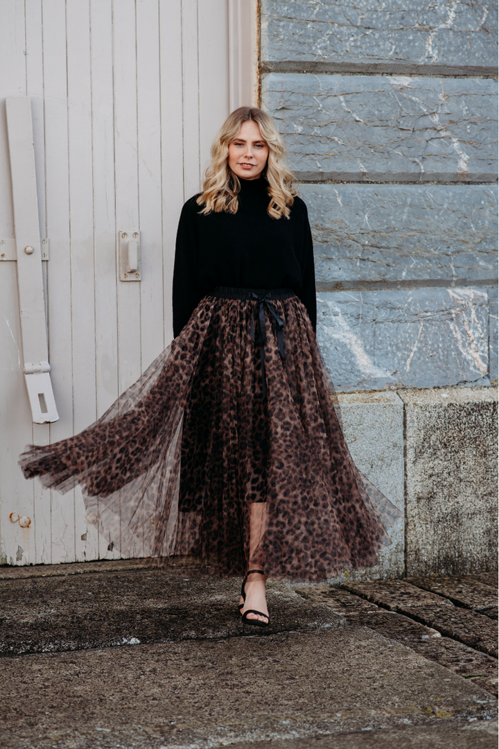 Grace Leopard Tulle Skirt