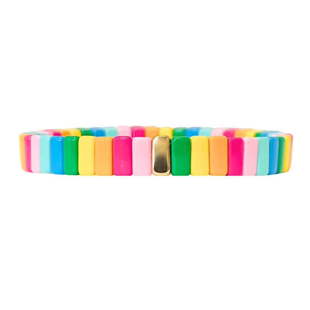 Boho Tile Enamel Bracelet | Brights