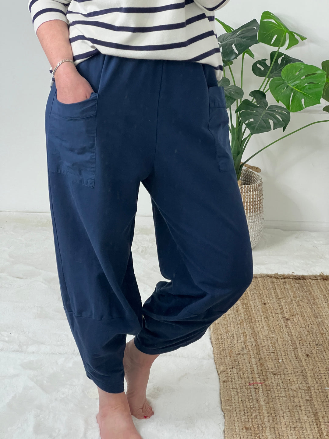 Gabriella Cotton Barrel Leg Joggers