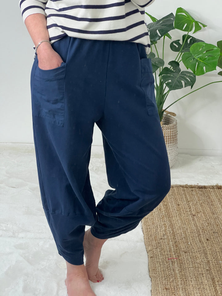 Gabriella Cotton Barrel Leg Joggers