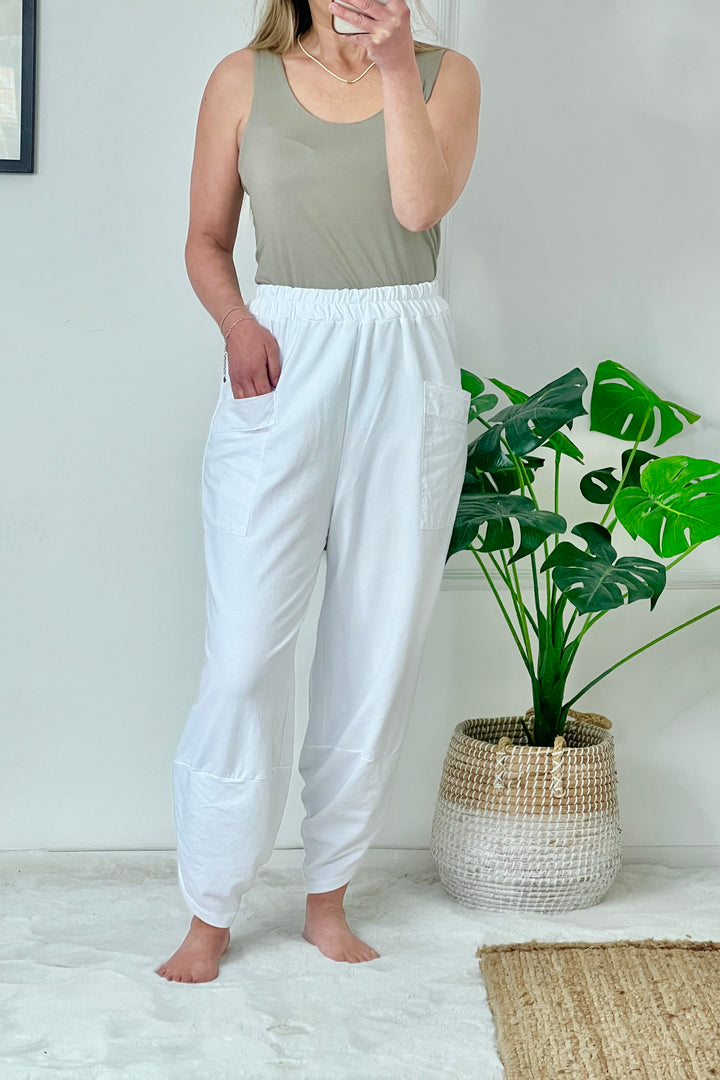 Gabriella Cotton Barrel Leg Joggers