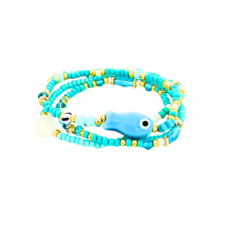 Boho Multi Bead Fish Stack