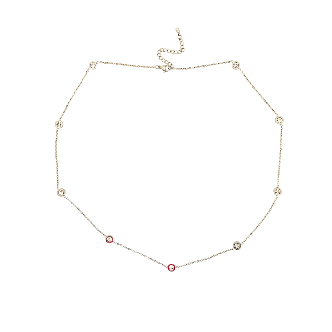 Crystal Chain Stainless Steel Necklace