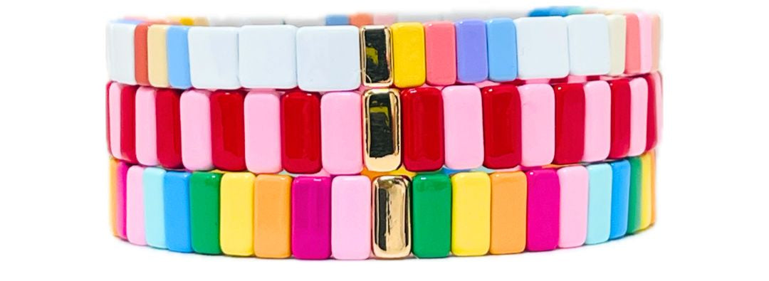 Boho Tile Enamel Bracelet | Brights
