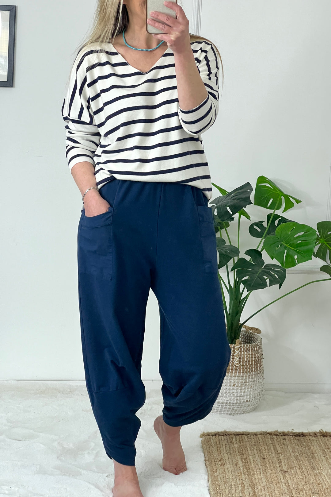 Gabriella Cotton Barrel Leg Joggers