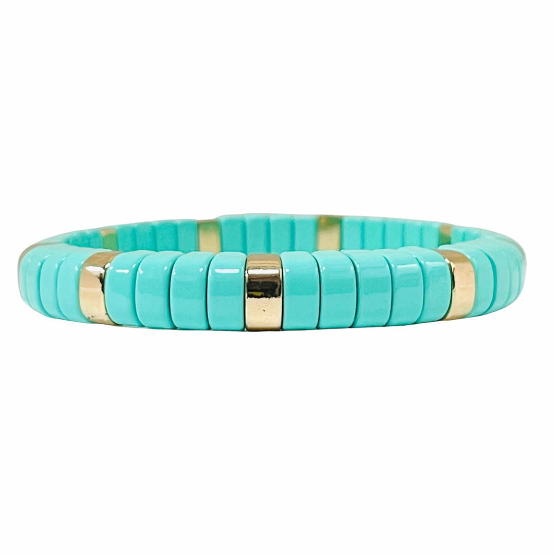 Boho Enamel Tile Bracelet | Turquoise