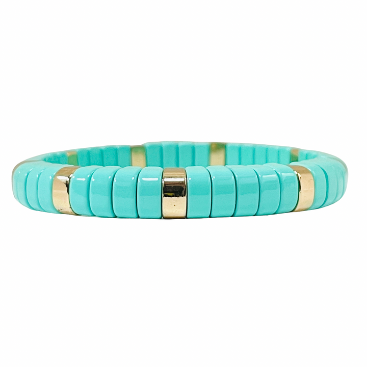 Boho Enamel Tile Bracelet | Turquoise