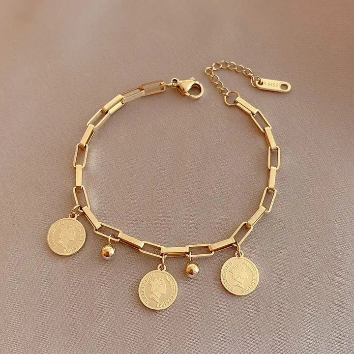 Coin Charm Bracelet