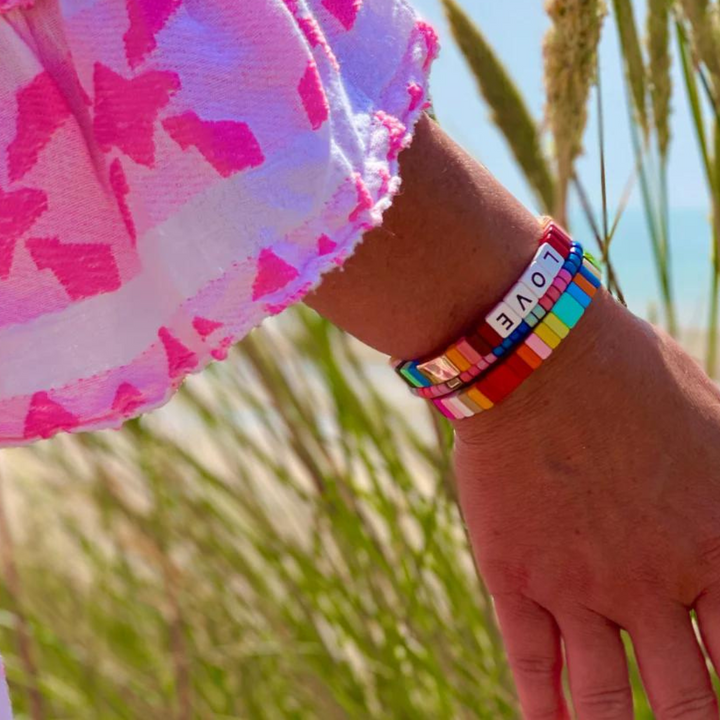 Boho Tile Enamel Bracelet | Neons
