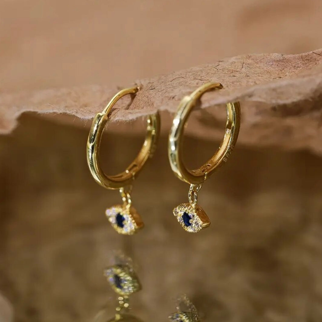 Crystal Huggy Hoop Earrings | Eye Amulette