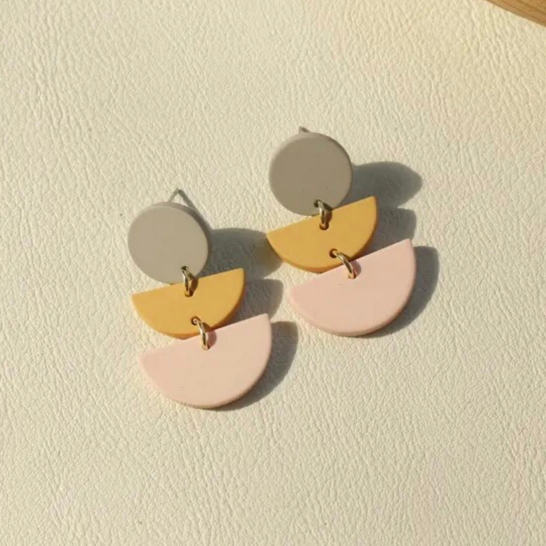 Geometric Drop Earrings | Pastels