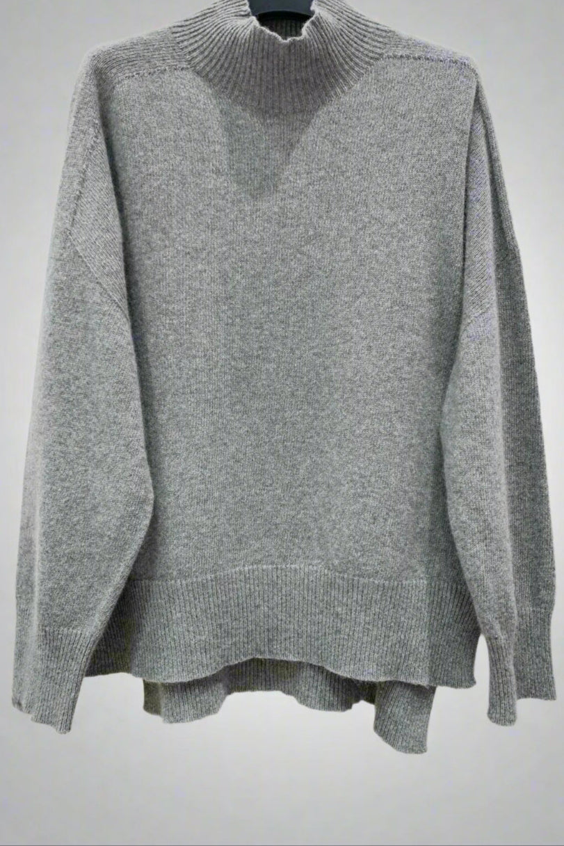 Delphine Cashmere Blend Funnel Knit - colours to choose, cream or grey