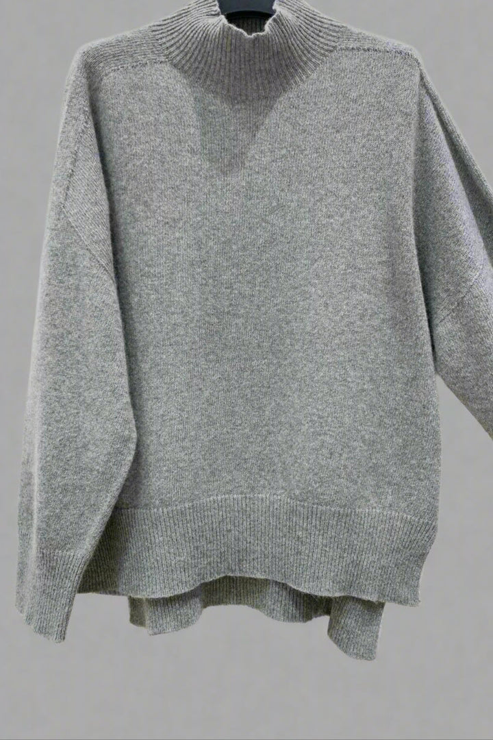 Delphine Cashmere Blend Funnel Knit - colours to choose, cream or grey