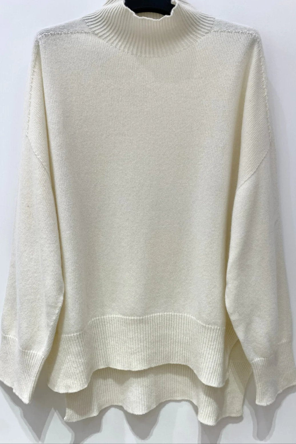 Delphine Cashmere Blend Funnel Knit - colours to choose, cream or grey