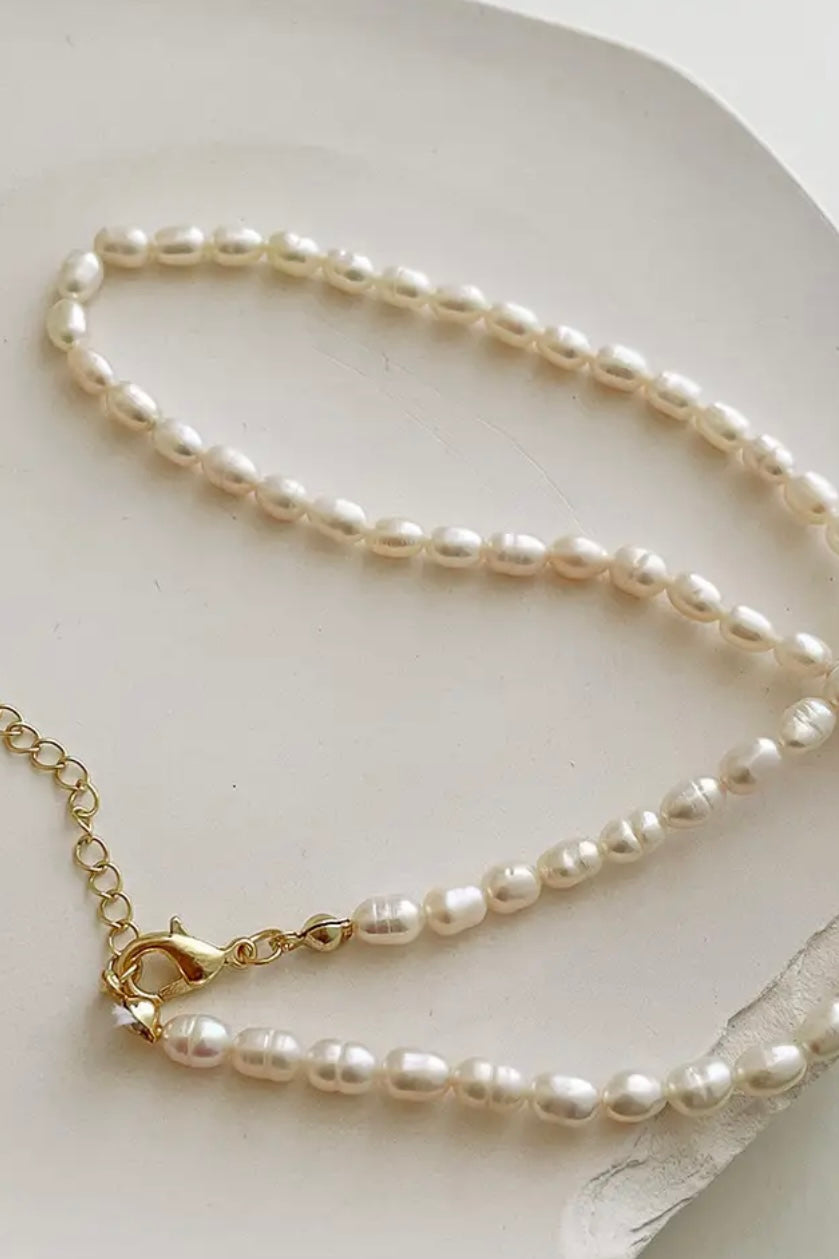 Freshwater Pearl Necklace | Gold