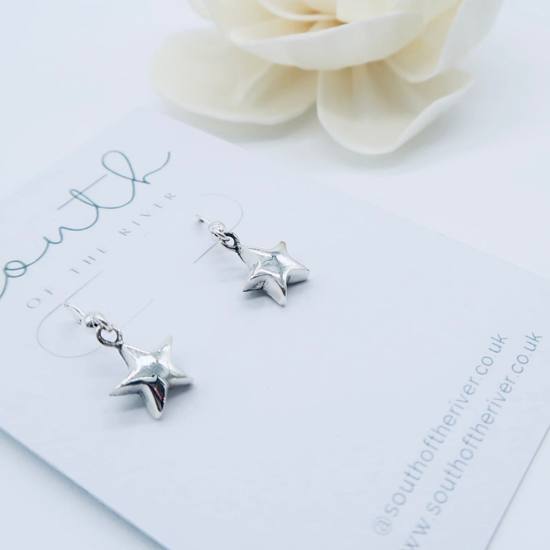 925 sterling silver star earrings