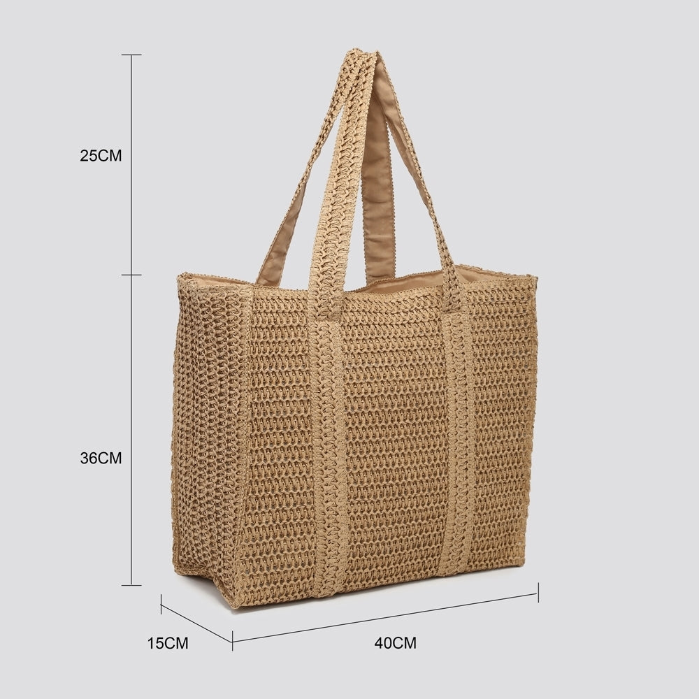 Woven Straw Shopper Bag