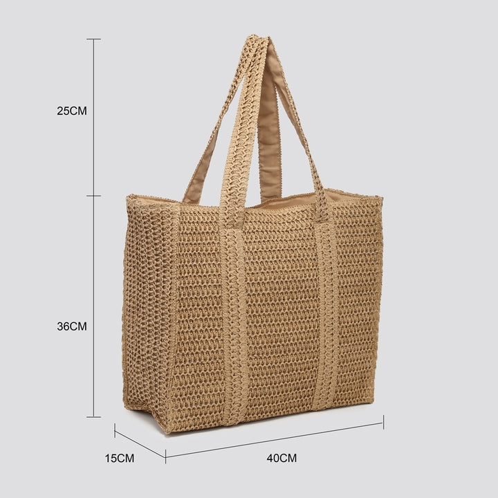 Woven Straw Shopper Bag