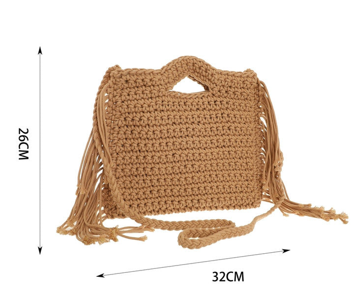 Faro Woven Fringe Boho Bag