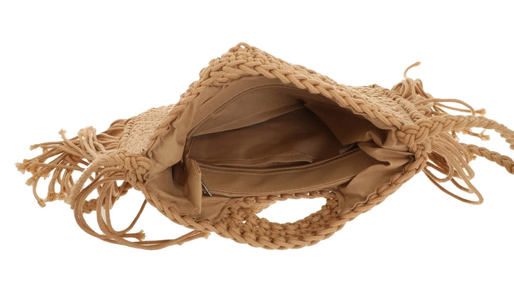 Faro Woven Fringe Boho Bag