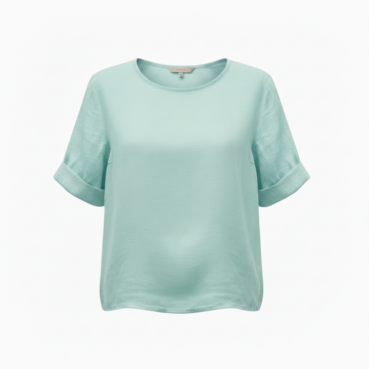 Francesca Button Back Linen Top Blouse