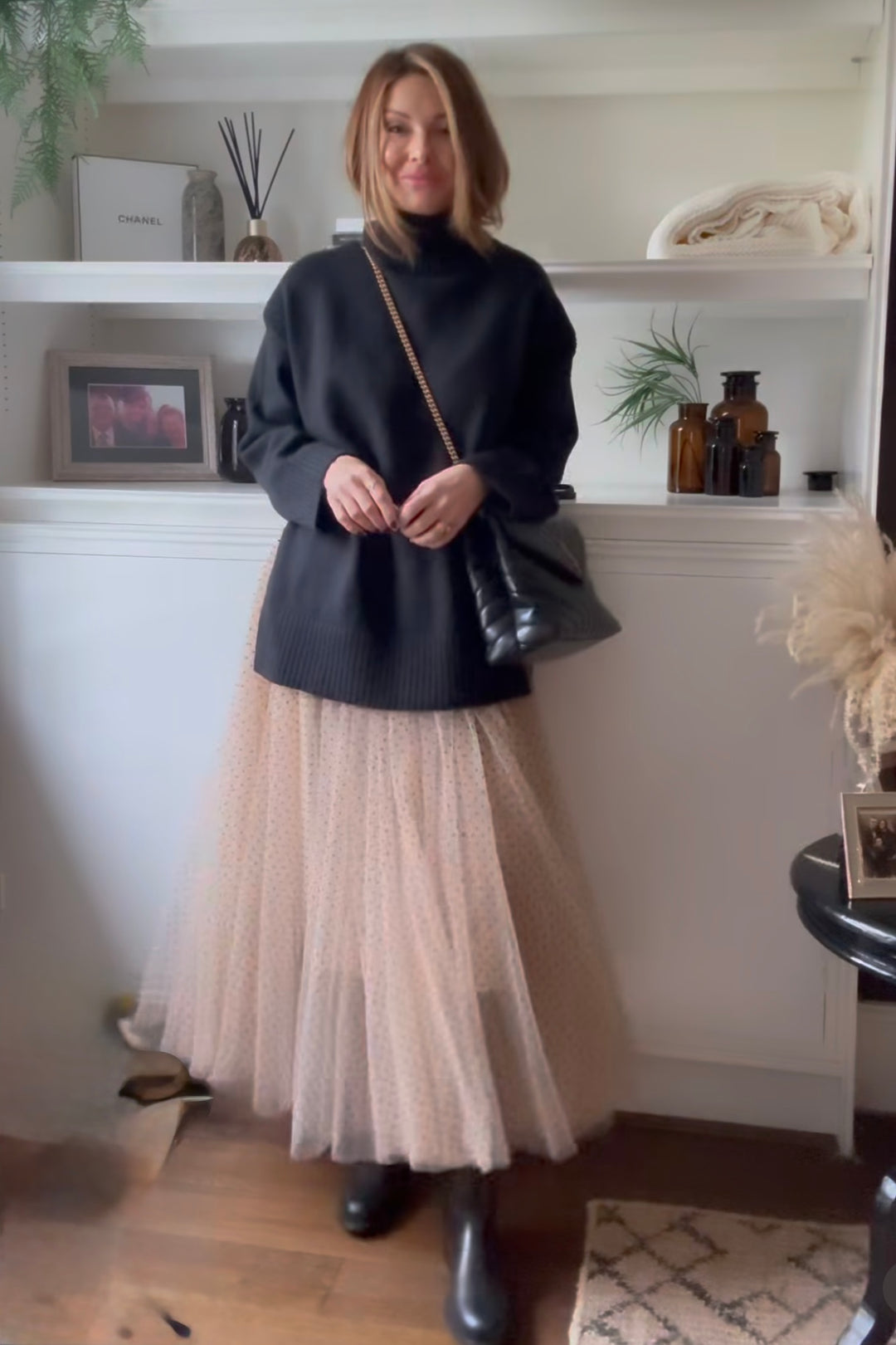 *** PRE ORDER *** Polka Dot Maxi Tulle Skirt | Creme