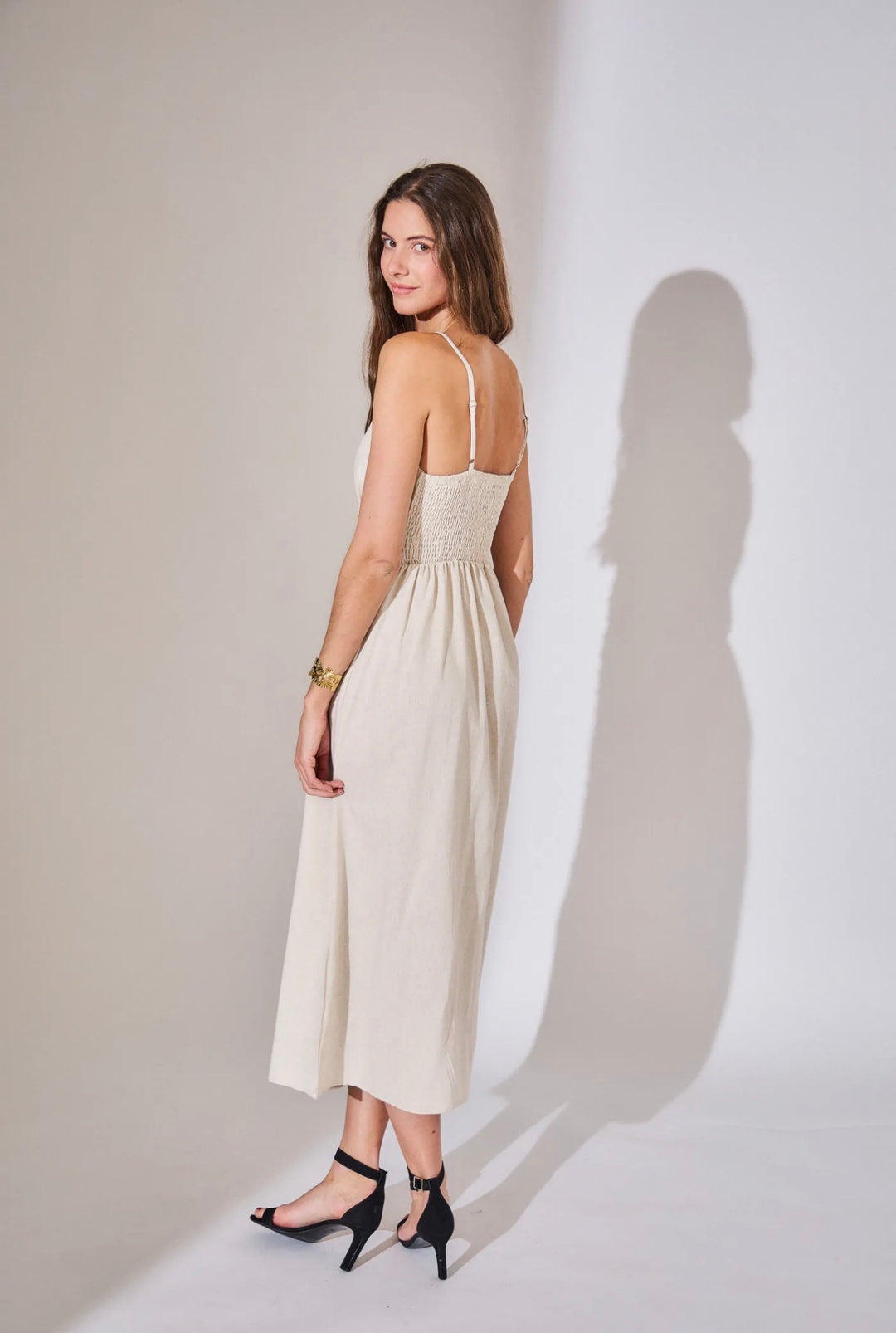 Riviera Button Cotton Dress