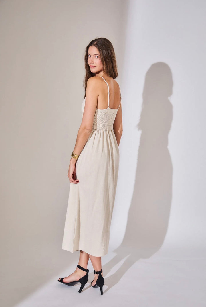 Riviera Button Cotton Dress