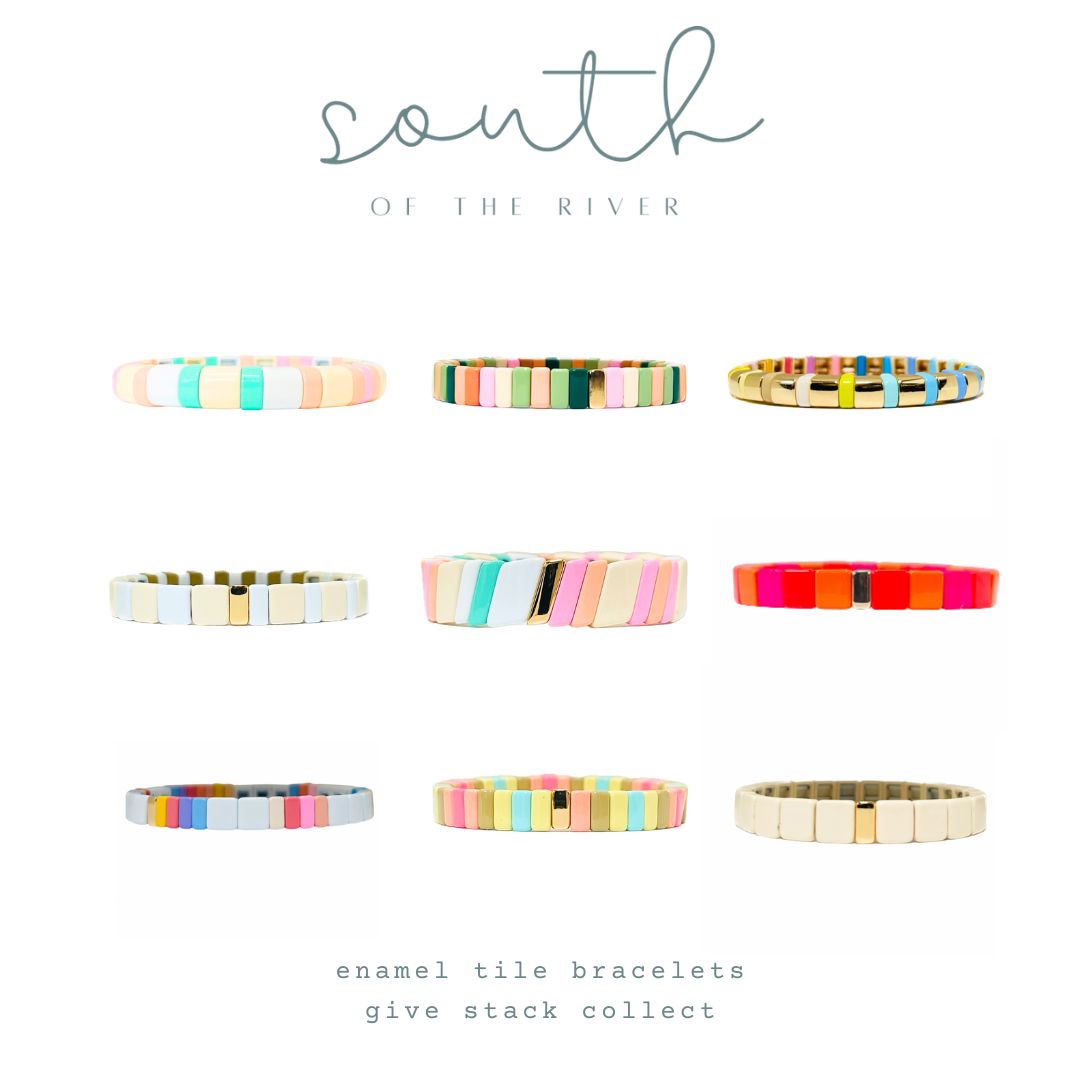 Boho Tile Bracelet | Curved Brights