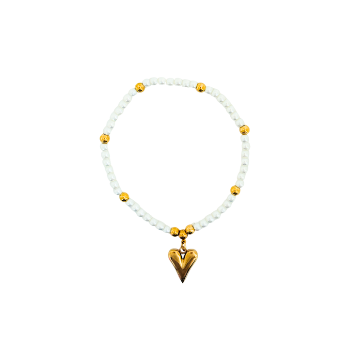 Pearl Charm Stainless Steel Bracelet