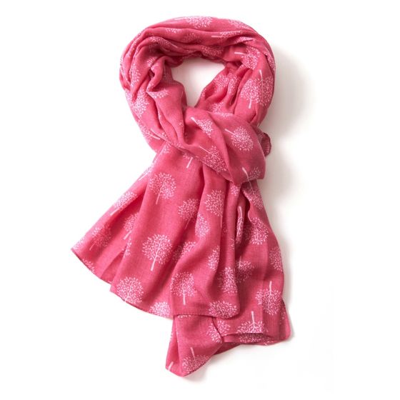 Mulberry Tree of Life Scarf | Hot Pink