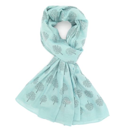 Mulberry Tree of Life Scarf | Duck Egg