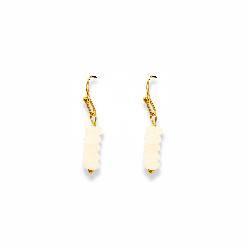 Aventurine Drop Earrings (Pink or Turquoise)