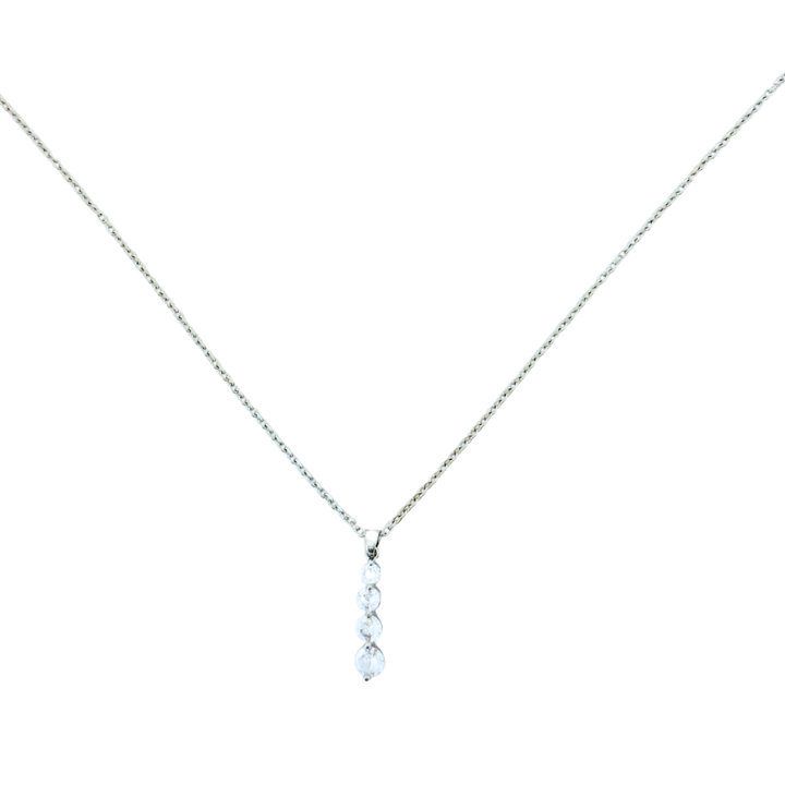 Cubic Zirconia Drop Necklace