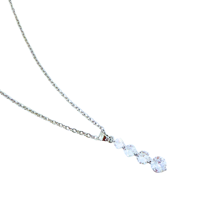 Cubic Zirconia Drop Necklace