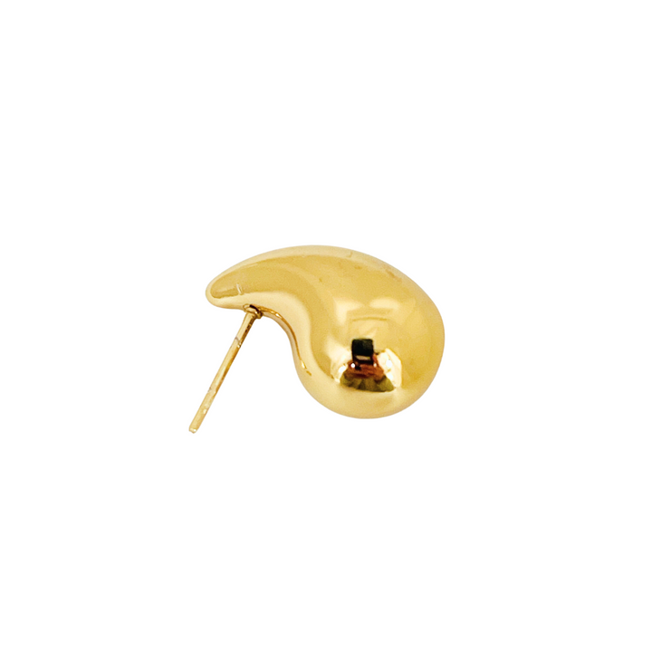 Chunky Dome Drop Earrings | Gold