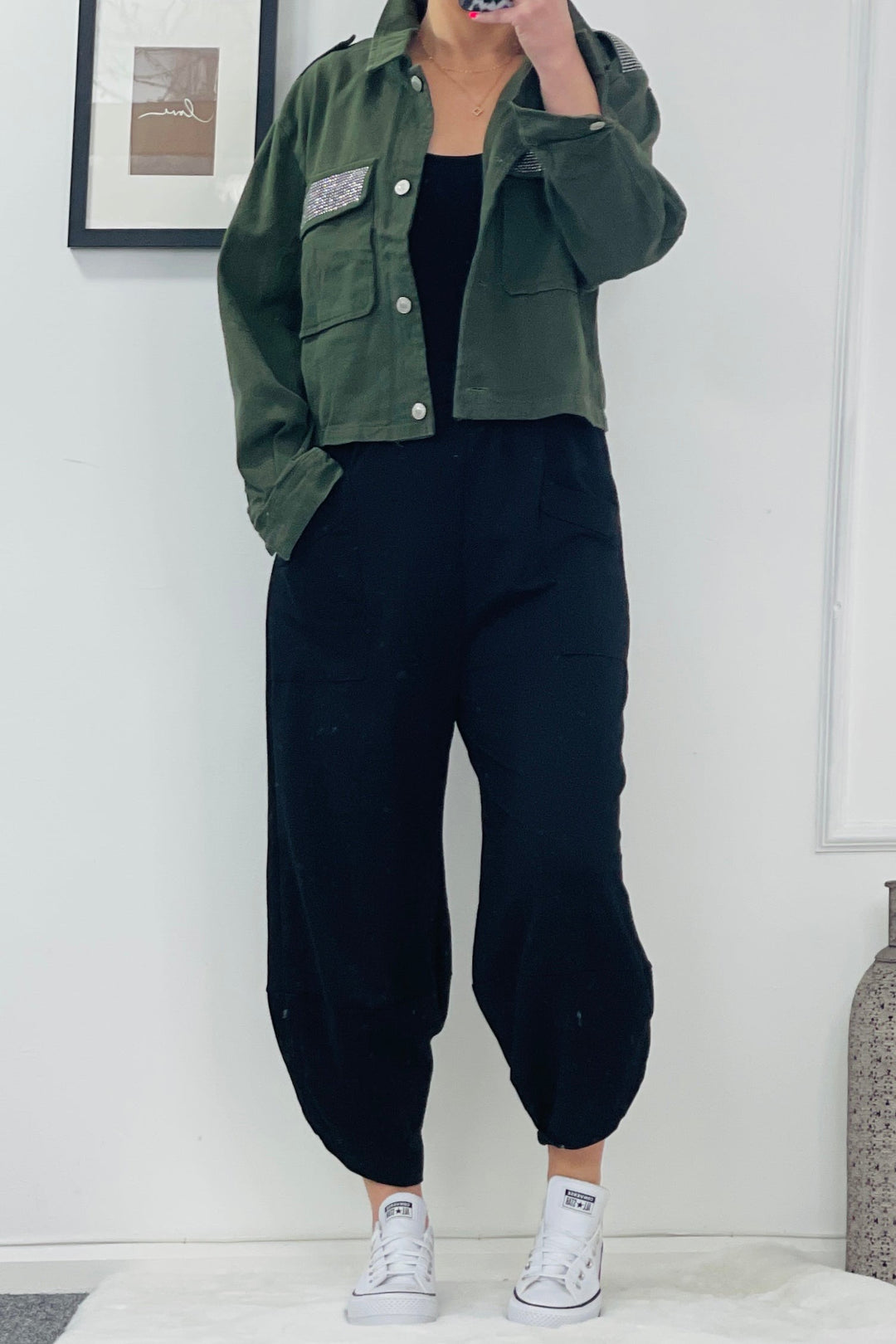 Gabriella Cotton Barrel Leg Joggers