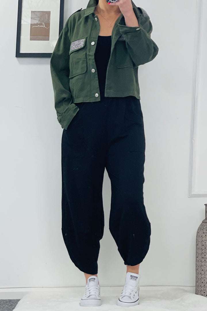 Gabriella Cotton Barrel Leg Joggers