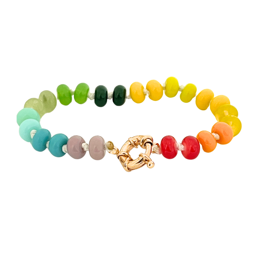 Boho Stone Bracelet | Rainbow