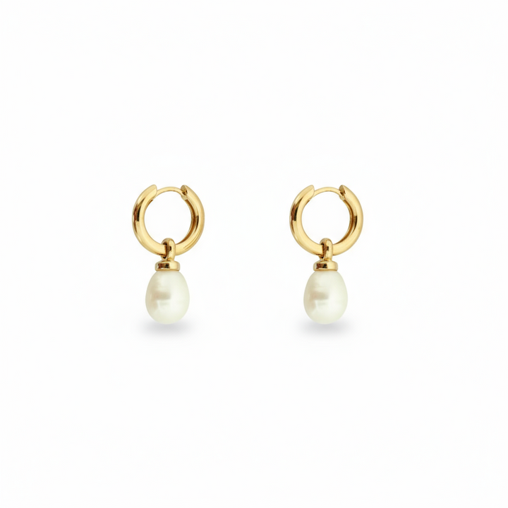 Pearl Hoop Earrings