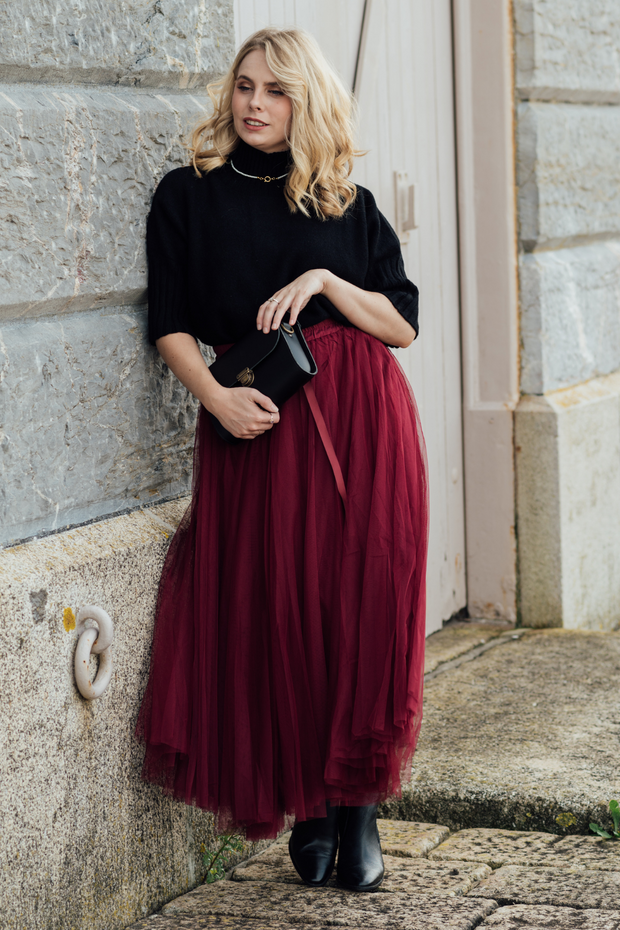 Grace Tulle Skirt | Berry