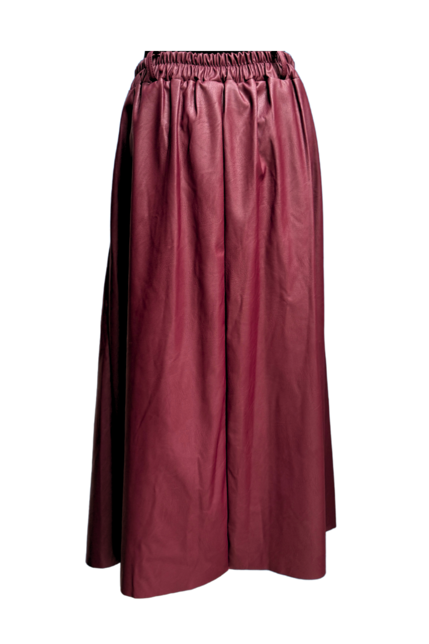 *** PRE ORDER *** Roxie Vegan Leather Pleather Skirt - Chocolate, Black and Burgundy colours