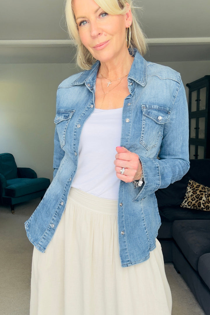 Gabi Denim Blouse