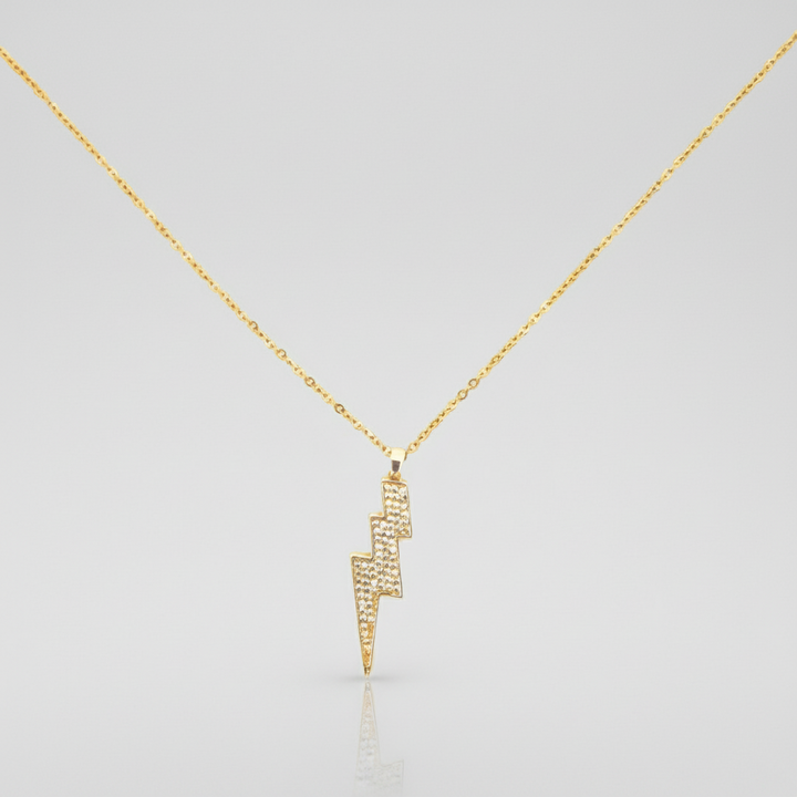 Cubic Zirconia Bolt Necklace